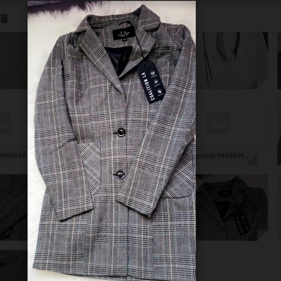 Plaid Over Coat - Picture 1 of 4